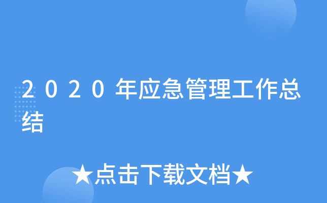 2020��Ӧ�����������ܽ�