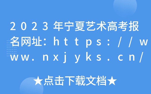 2023�����������߿�������ַ��http://www.nxjyks.cn/