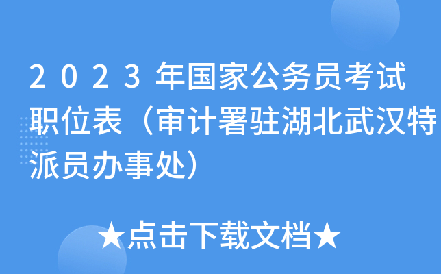 2023����ҹ���Ա����ְλ���������פ�����人����Ա���´���